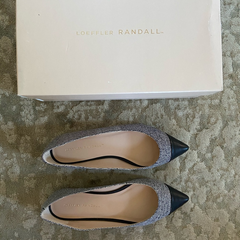 Loeffler Randall Natalie Lizard print flats, sz 7M